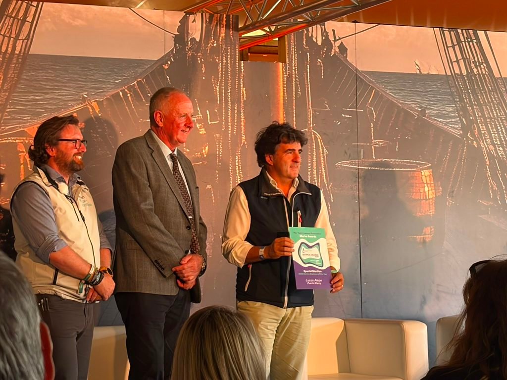 Lucas Alcón, Technical Director of Club Náutico Puerto Sherry, at the TYHA Marina Awards in Southampton.