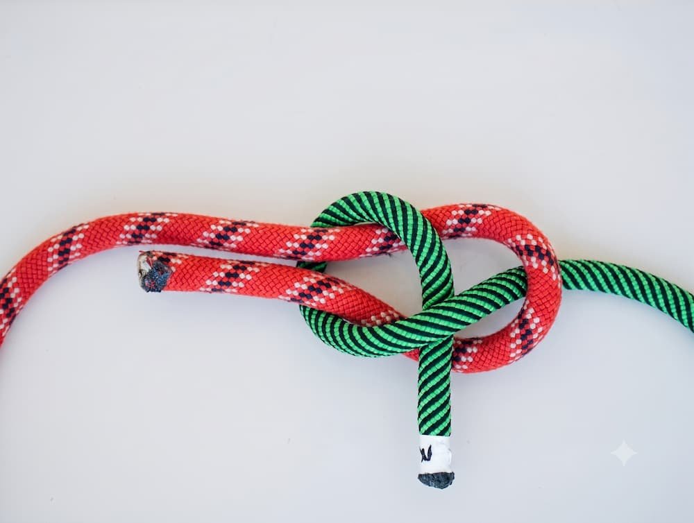 Step-by-step guide on how to tie a sheet bend knot, essential for nautical sailing.