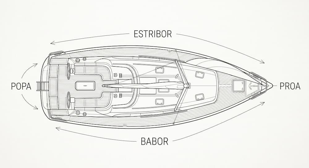 Descubre las cuatro partes principales de un barco: proa, popa, babor y estribor en Puerto Sherry.